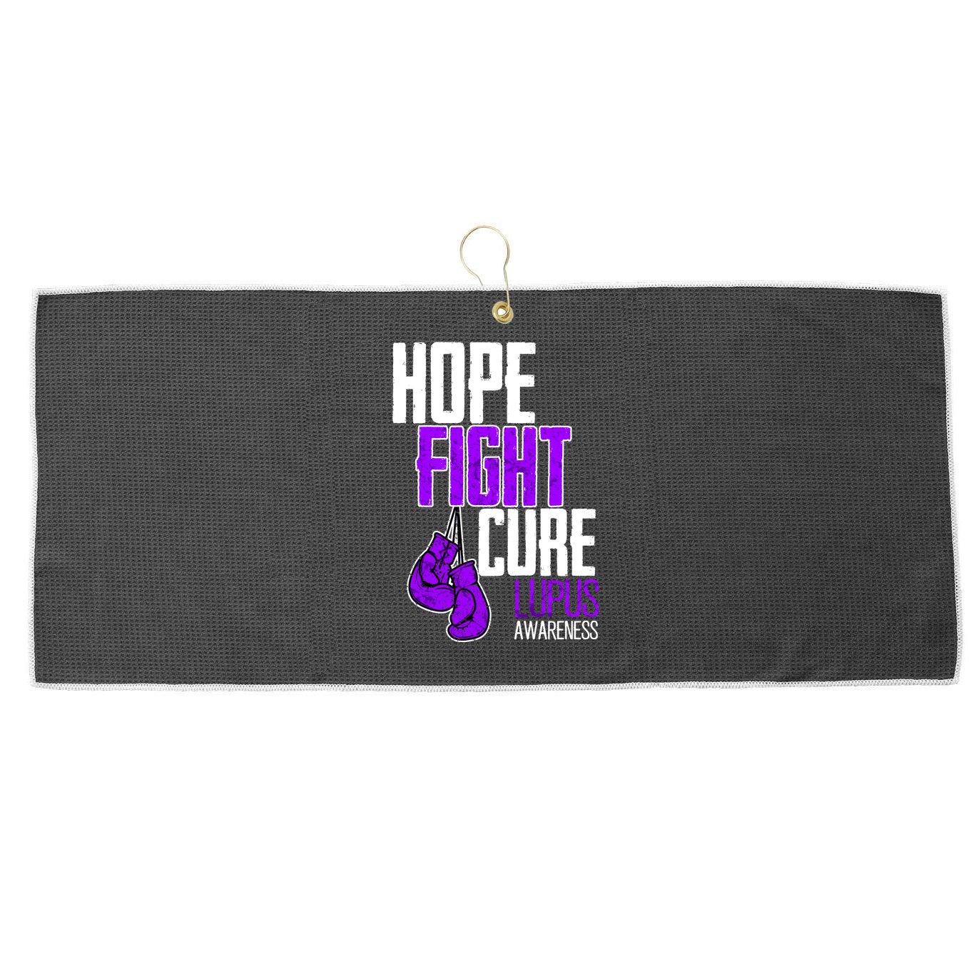 Lupus Awareness Hope Fight Cure Large Microfiber Waffle Golf Towel