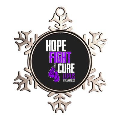 Lupus Awareness Hope Fight Cure Metallic Star Ornament