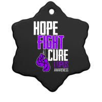 Lupus Awareness Hope Fight Cure Ceramic Star Ornament