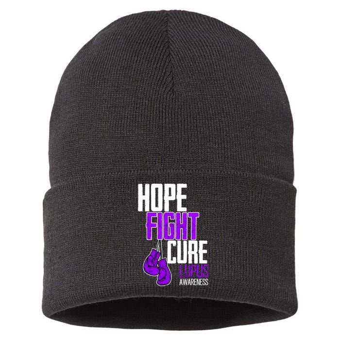 Lupus Awareness Hope Fight Cure Sustainable Knit Beanie