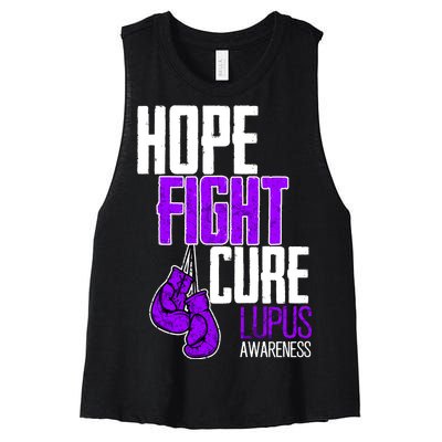 Lupus Awareness Hope Fight Cure Women's Racerback Cropped Tank