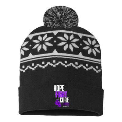 Lupus Awareness Hope Fight Cure USA-Made Snowflake Beanie