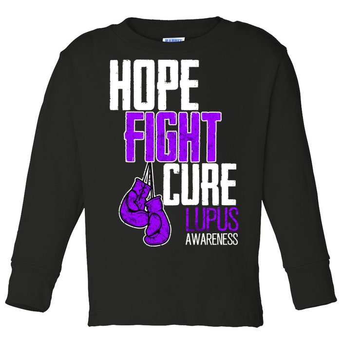 Lupus Awareness Hope Fight Cure Toddler Long Sleeve Shirt