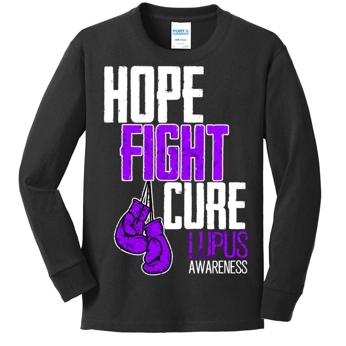 Lupus Awareness Hope Fight Cure Kids Long Sleeve Shirt