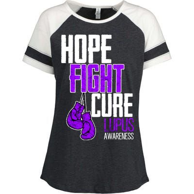 Lupus Awareness Hope Fight Cure Enza Ladies Jersey Colorblock Tee