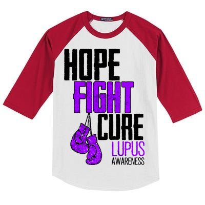 Lupus Awareness Hope Fight Cure Kids Colorblock Raglan Jersey