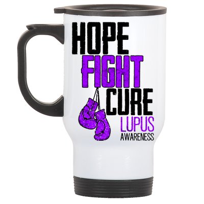 Lupus Awareness Hope Fight Cure Stainless Steel Travel Mug