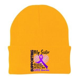 Lupus Awareness Love Support My Sister Knit Cap Winter Beanie