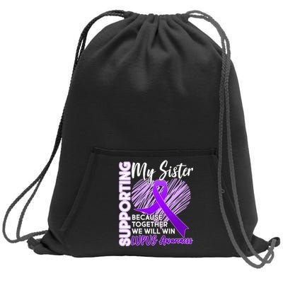 Lupus Awareness Love Support My Sister Sweatshirt Cinch Pack Bag