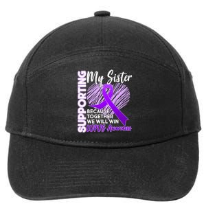 Lupus Awareness Love Support My Sister 7-Panel Snapback Hat