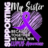 Lupus Awareness Love Support My Sister Women's V-Neck T-Shirt
