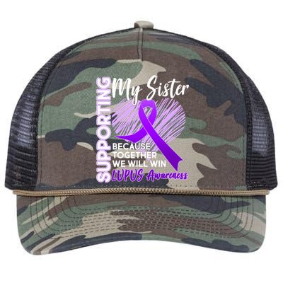 Lupus Awareness Love Support My Sister Retro Rope Trucker Hat Cap