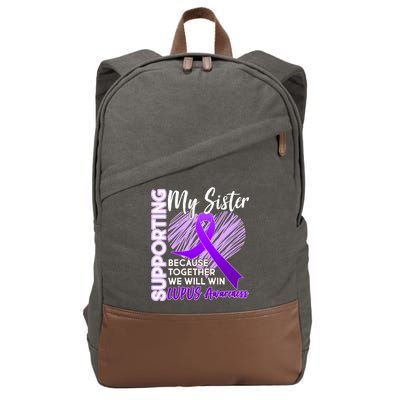 Lupus Awareness Love Support My Sister Cotton Canvas Backpack