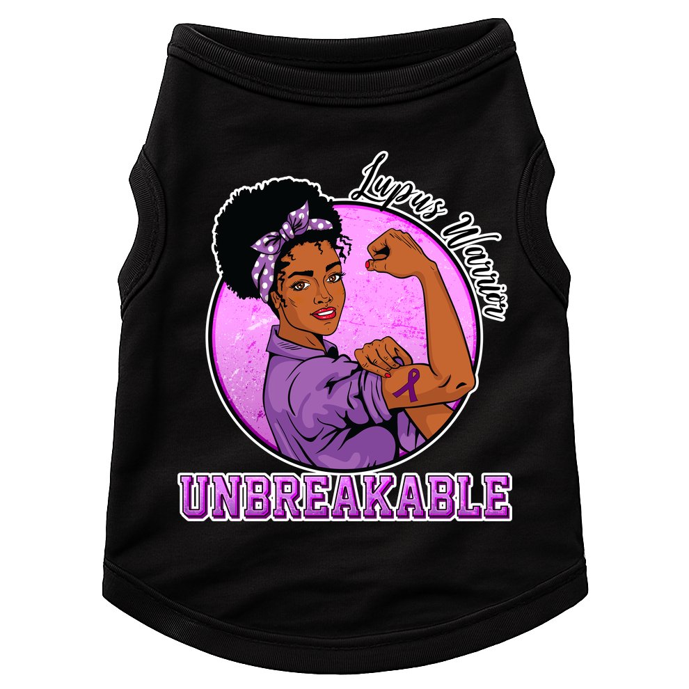 Lupus Awareness Warrior Unbreakable Doggie Tank