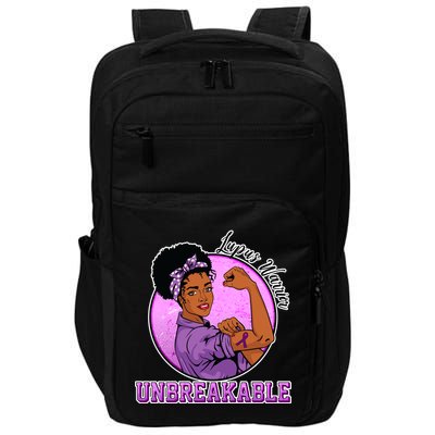 Lupus Awareness Warrior Unbreakable Impact Tech Backpack