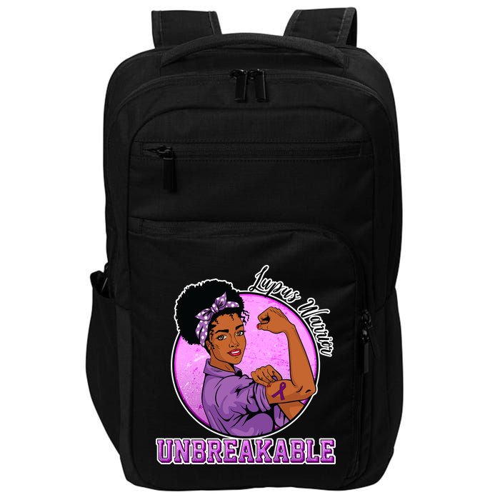 Lupus Awareness Warrior Unbreakable Impact Tech Backpack