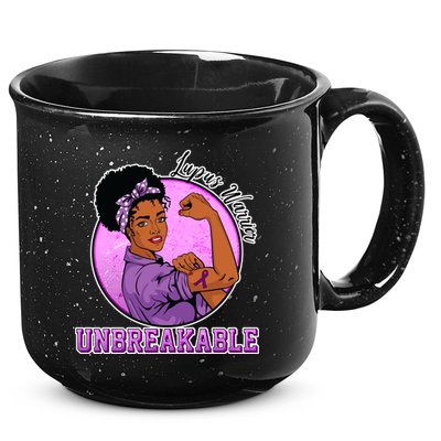 Lupus Awareness Warrior Unbreakable 15oz Campfire Ceramic Mug