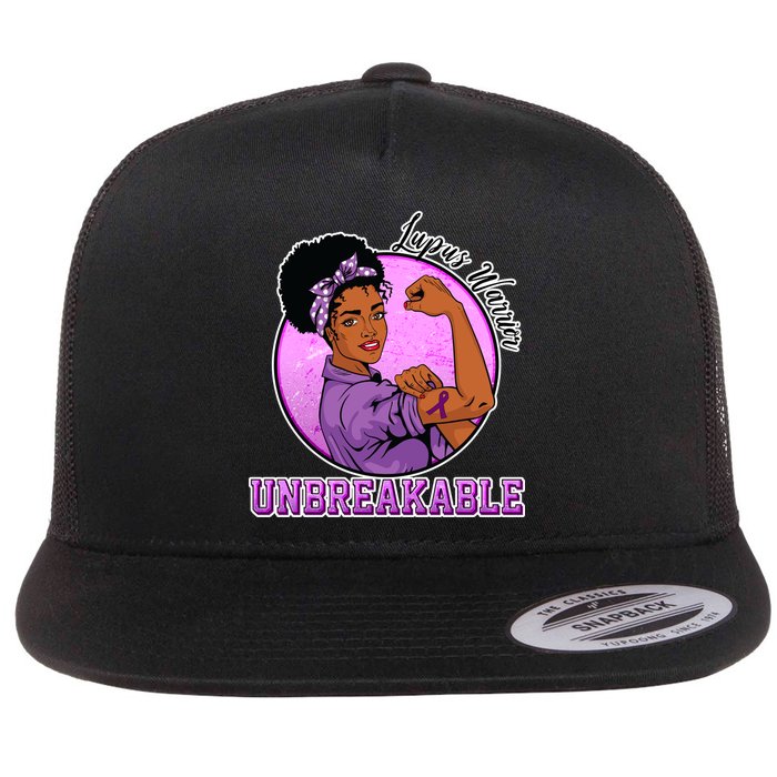Lupus Awareness Warrior Unbreakable Flatbill Hat