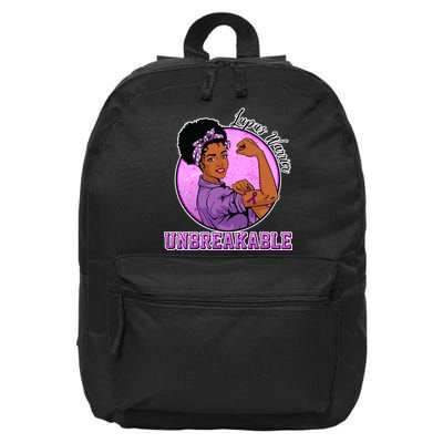 Lupus Awareness Warrior Unbreakable 16 in Basic Backpack