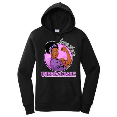 Lupus Awareness Warrior Unbreakable Women's Pullover Hoodie