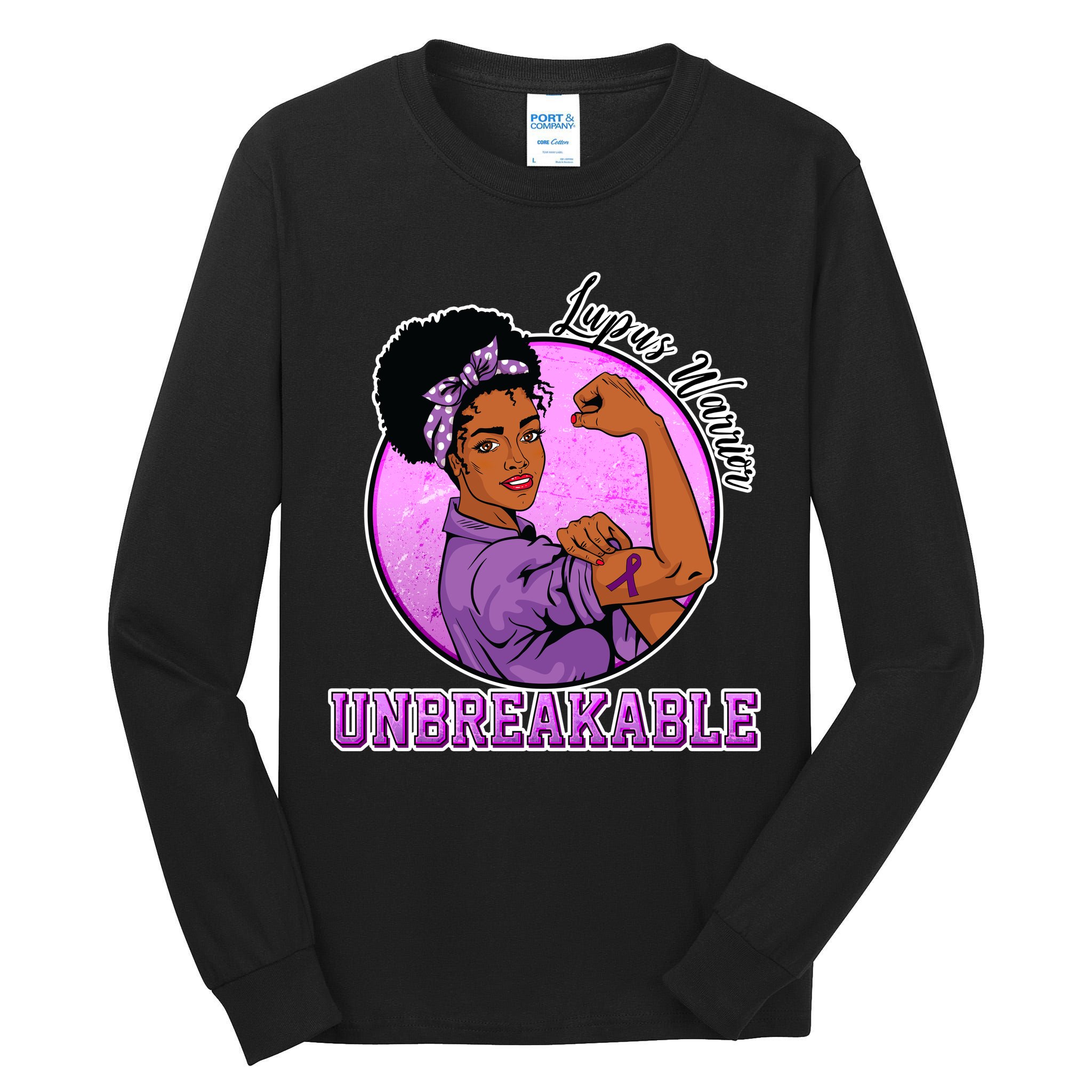 Lupus Awareness Warrior Unbreakable Tall Long Sleeve T-Shirt