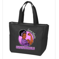Lupus Awareness Warrior Unbreakable Zip Tote Bag
