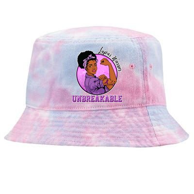 Lupus Awareness Warrior Unbreakable Tie-Dyed Bucket Hat