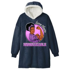 Lupus Awareness Warrior Unbreakable Hooded Wearable Blanket