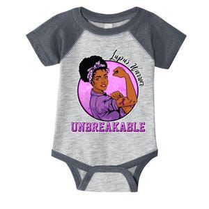 Lupus Awareness Warrior Unbreakable Infant Baby Jersey Bodysuit