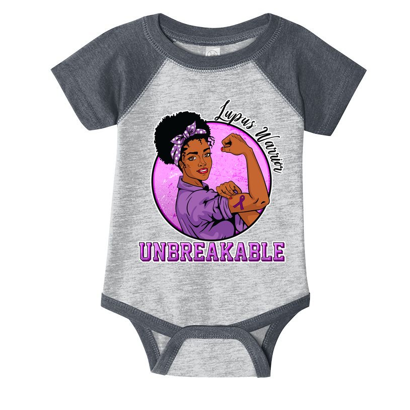 Lupus Awareness Warrior Unbreakable Infant Baby Jersey Bodysuit