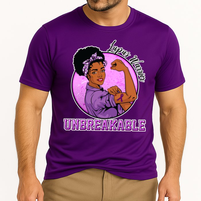 Lupus Awareness Warrior Unbreakable Cooling Performance Crew T-Shirt
