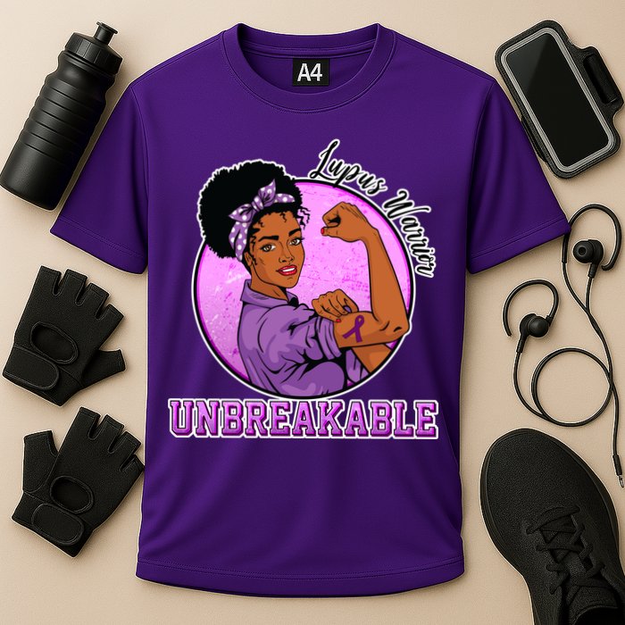 Lupus Awareness Warrior Unbreakable Cooling Performance Crew T-Shirt