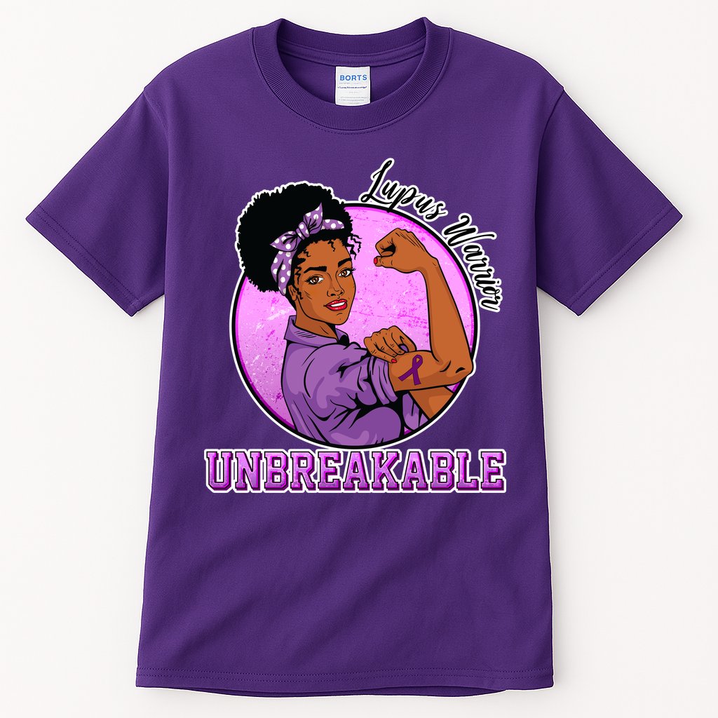 Lupus Awareness Warrior Unbreakable Tall T-Shirt