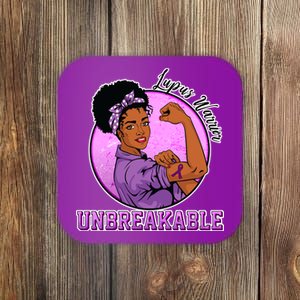 Lupus Awareness Warrior Unbreakable Coaster