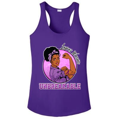 Lupus Awareness Warrior Unbreakable Ladies PosiCharge Competitor Racerback Tank