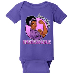 Lupus Awareness Warrior Unbreakable Baby Bodysuit