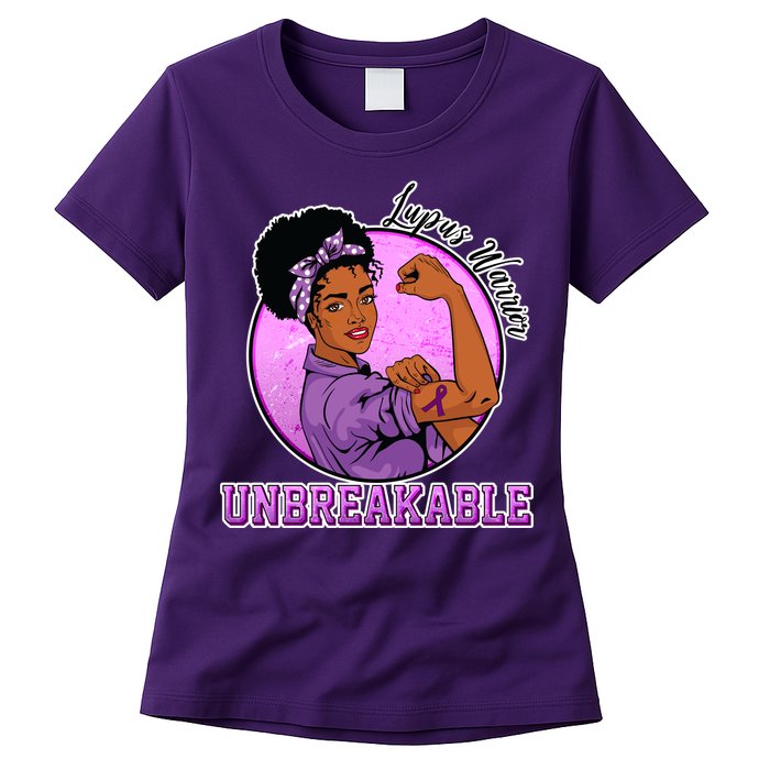 Lupus Awareness Warrior Unbreakable Womens T-Shirt