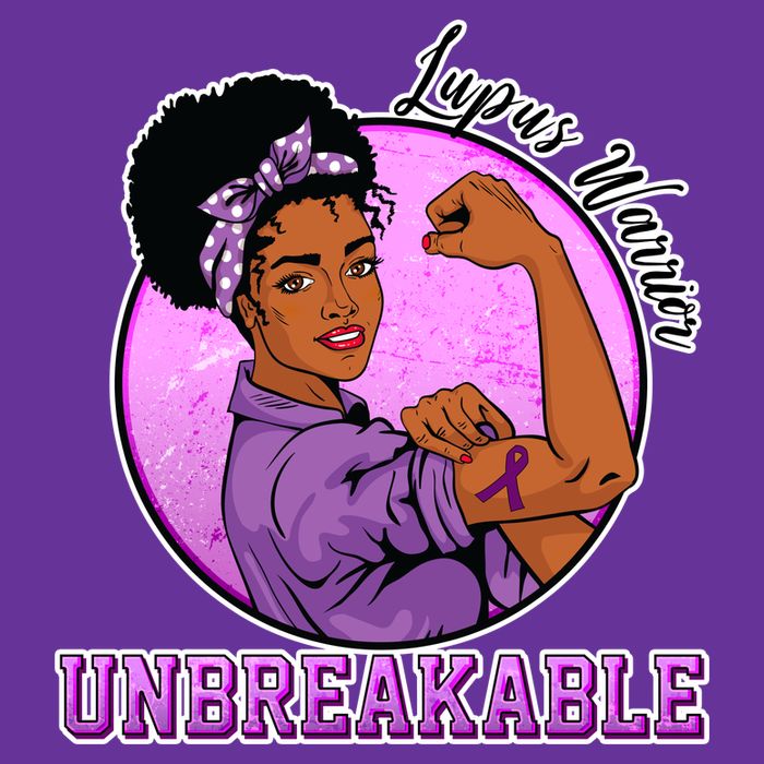 Lupus Awareness Warrior Unbreakable Womens T-Shirt