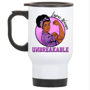 Lupus Awareness Warrior Unbreakable Stainless Steel Travel Mug