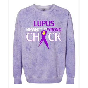 Lupus Messed With The Wrong Chick Colorblast Crewneck Sweatshirt