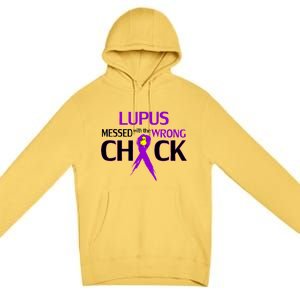 Lupus Messed With The Wrong Chick Premium Pullover Hoodie