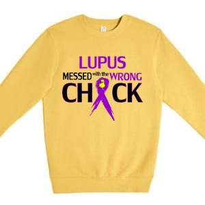 Lupus Messed With The Wrong Chick Premium Crewneck Sweatshirt