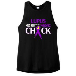 Lupus Messed With The Wrong Chick Ladies PosiCharge Tri-Blend Wicking Tank