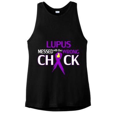 Lupus Messed With The Wrong Chick Ladies PosiCharge Tri-Blend Wicking Tank