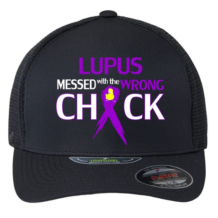 Lupus Messed With The Wrong Chick Flexfit Unipanel Trucker Cap
