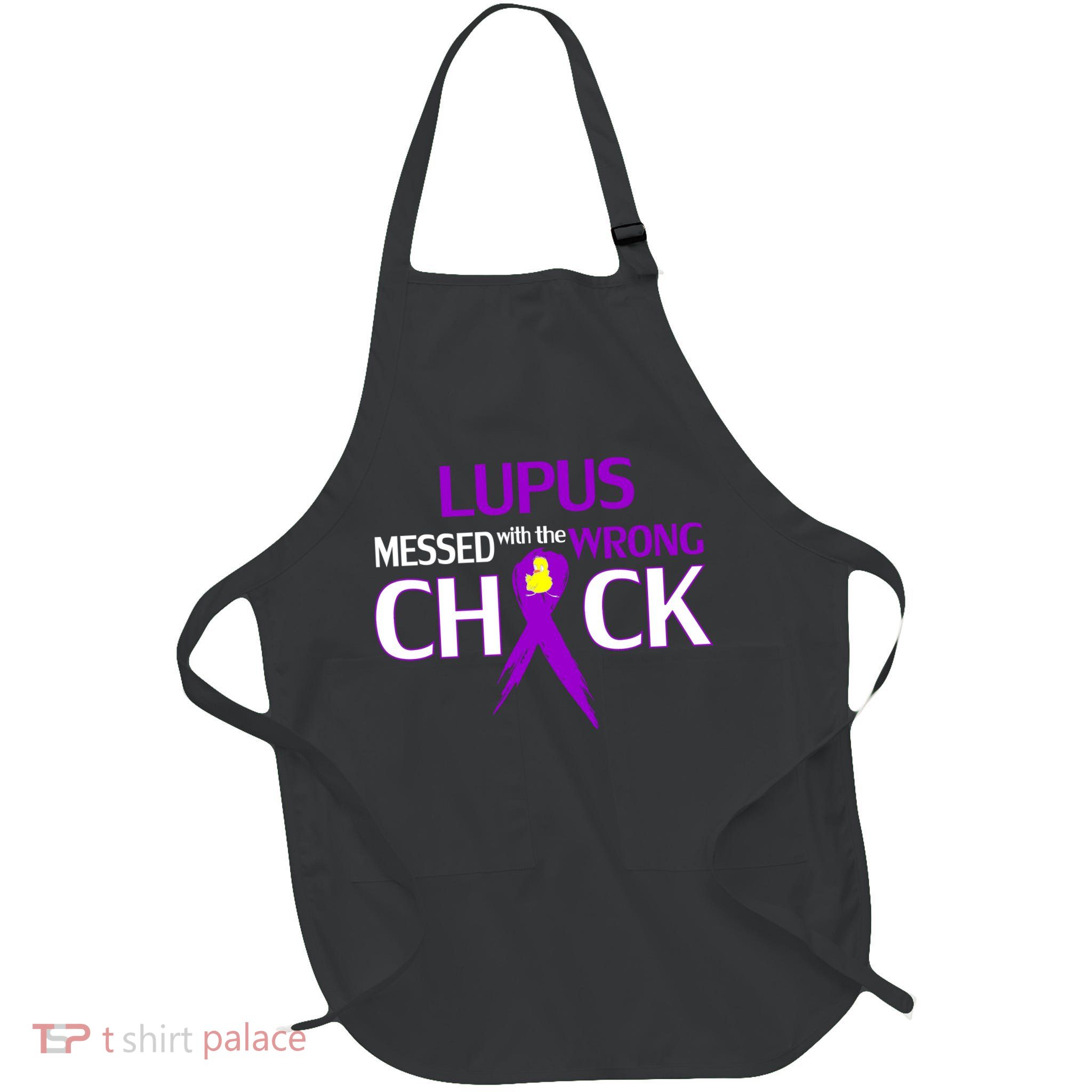 Lupus Messed With The Wrong Chick Full-Length Apron With Pockets