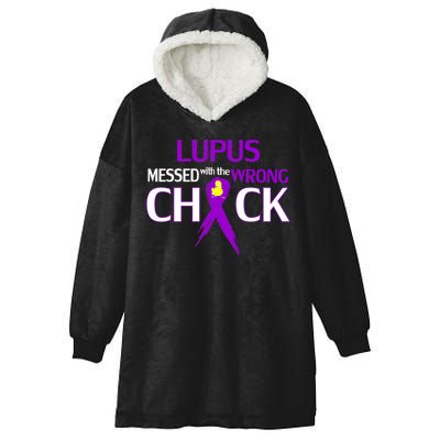 Lupus Messed With The Wrong Chick Hooded Wearable Blanket