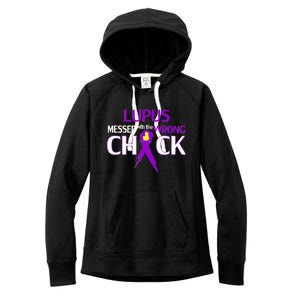 Lupus Messed With The Wrong Chick Women's Fleece Hoodie