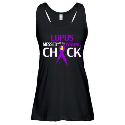 Lupus Messed With The Wrong Chick Ladies Essential Flowy Tank
