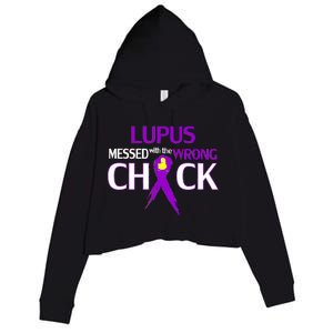 Lupus Messed With The Wrong Chick Crop Fleece Hoodie